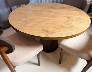 Round Wooden Sheet Dining Table Set