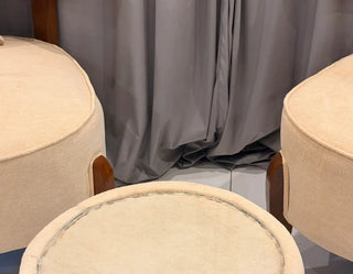 Luxury Boucle Accent Chair Set with Matching Ottoman & Pillows